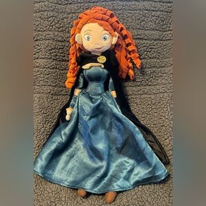 Disney Princess Brave Merida Plush Stuffed Doll 20" Redhead Dress Cape - Pre-Own